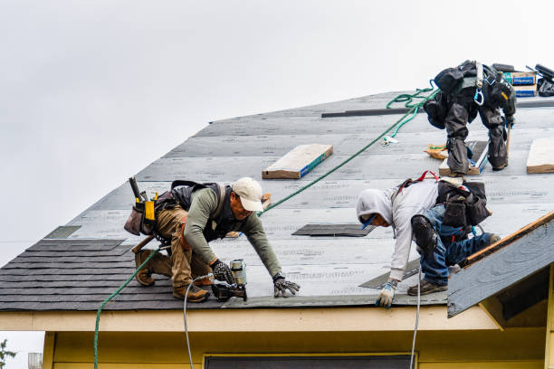 Professional Flat Roof Repair technician working in Sparta, MI